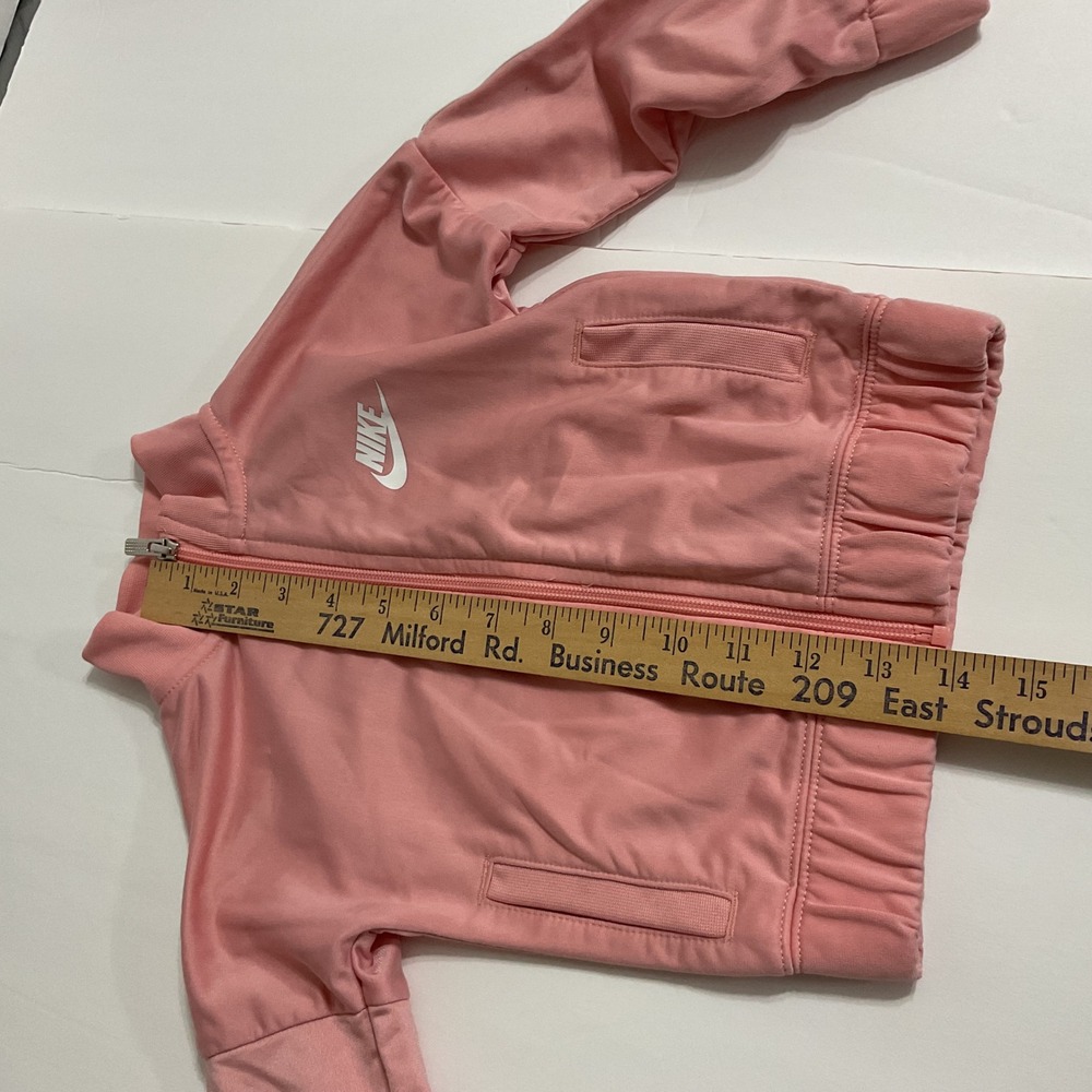Nike Track Jacket Toddler 3T Pink Excellent Branded Sleeve Taping Full Zip - Picture 9 of 11